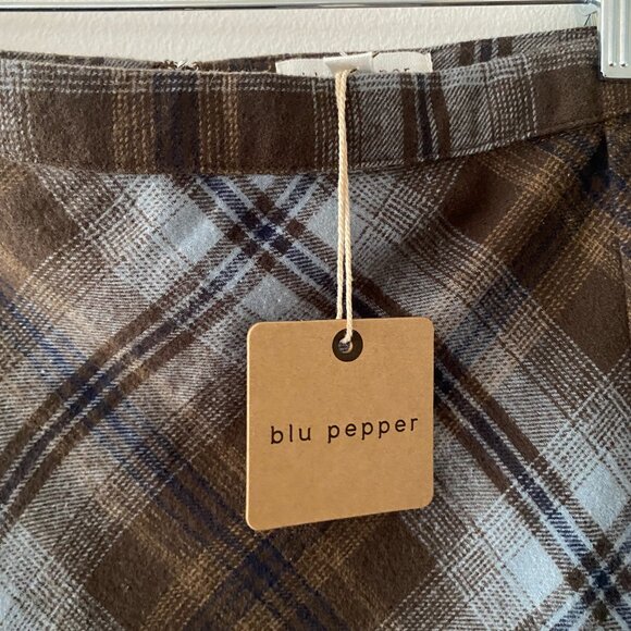 NWT Blu Pepper Tartan Plaid Maxi Skirt, Size L - Picture 7 of 7